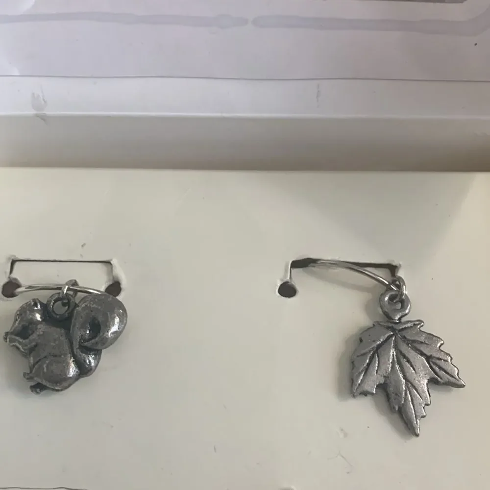 Pottery Barn Metal Harvest Wine Charms Set Of 6 Charms